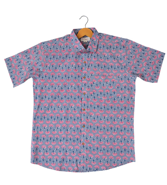 Floral Charm with a Stylish Pink Flower Shirt