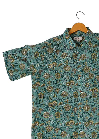 Nature's Beauty Playful Floral Motif Shirt