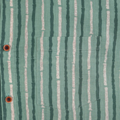 Jungle Vines on Classic Green Half-Sleeves Shirt