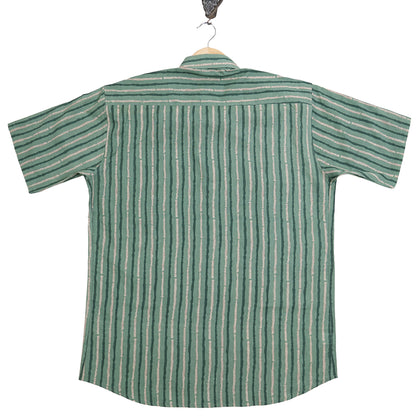 Jungle Vines on Classic Green Half-Sleeves Shirt
