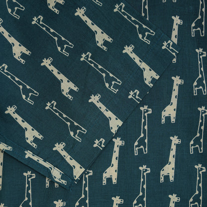 Teal Trails of Long Dreams Half-Sleeves Shirt