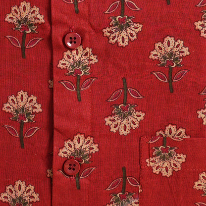Red floral fusion by Jaipur Colors