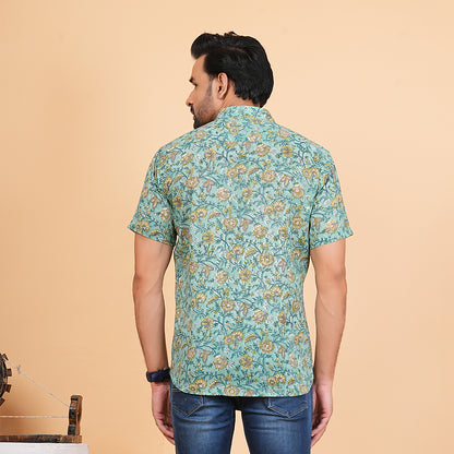Nature's Beauty Playful Floral Motif Shirt