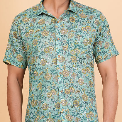 Nature's Beauty Playful Floral Motif Shirt