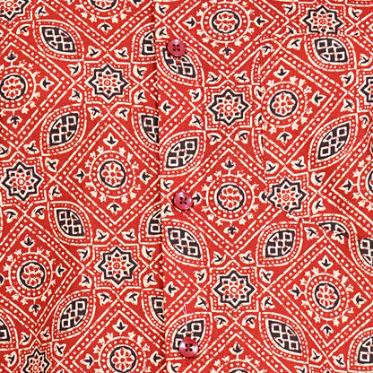 Red Ajrakh pattern Shirt