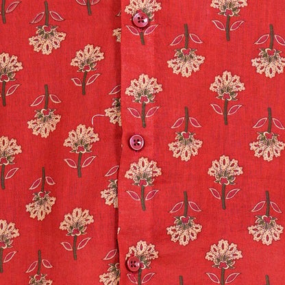 Red floral fusion by Jaipur Colors