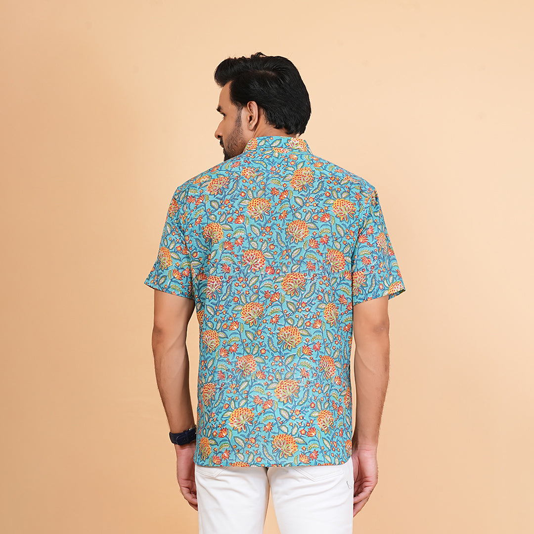 Vibrant Florals Intricate Design Multicolor Shirt