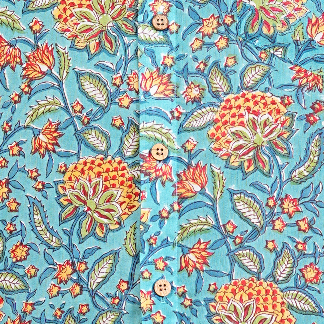 Vibrant Florals Intricate Design Multicolor Shirt