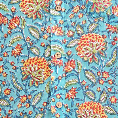 Vibrant Florals Intricate Design Multicolor Shirt