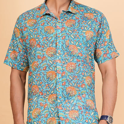 Vibrant Florals Intricate Design Multicolor Shirt