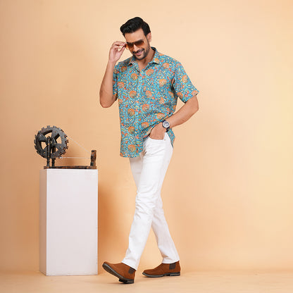 Vibrant Florals Intricate Design Multicolor Shirt