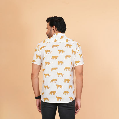 Spotted Elegance Leopard Design Shirt