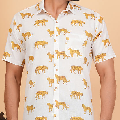 Spotted Elegance Leopard Design Shirt