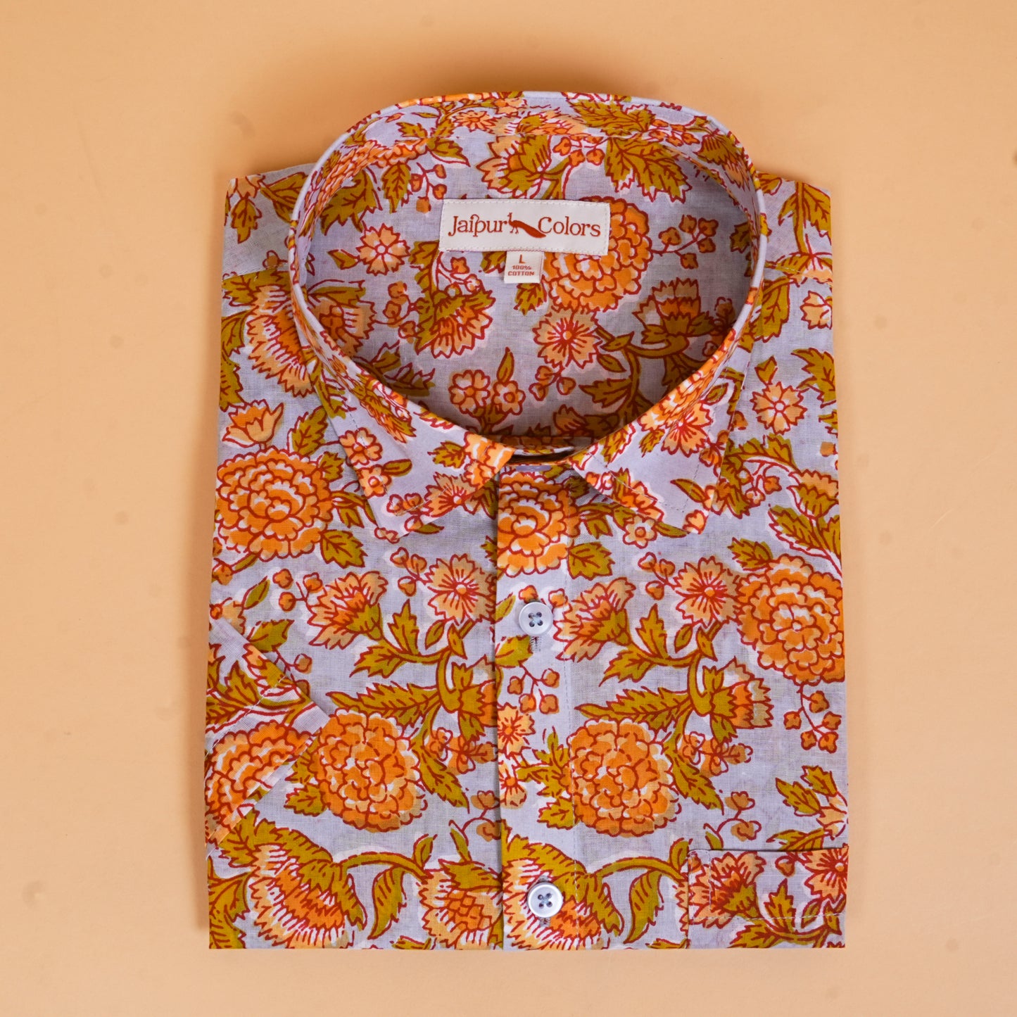 Marigold Garden Handblock Shirt