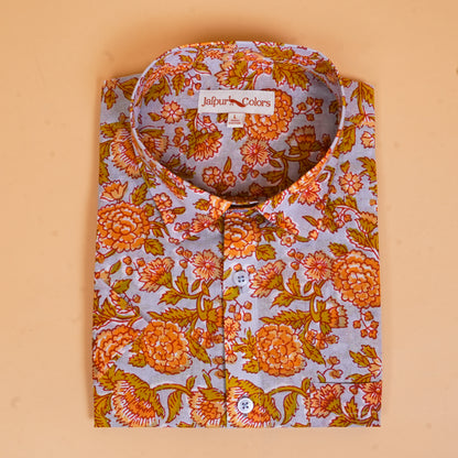 Marigold Garden Handblock Shirt