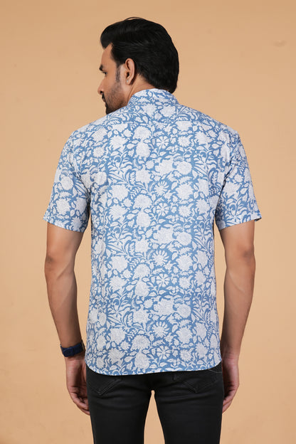 Indigo Garden Handblock Shirt