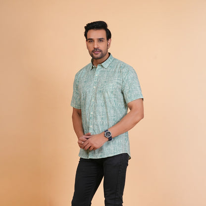 Emerald Stripe Cotton Shirt
