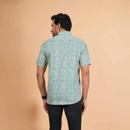 Emerald Stripe Cotton Shirt
