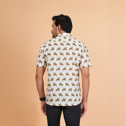 Royal Rider Print Cotton Shirt