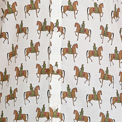 Royal Rider Print Cotton Shirt