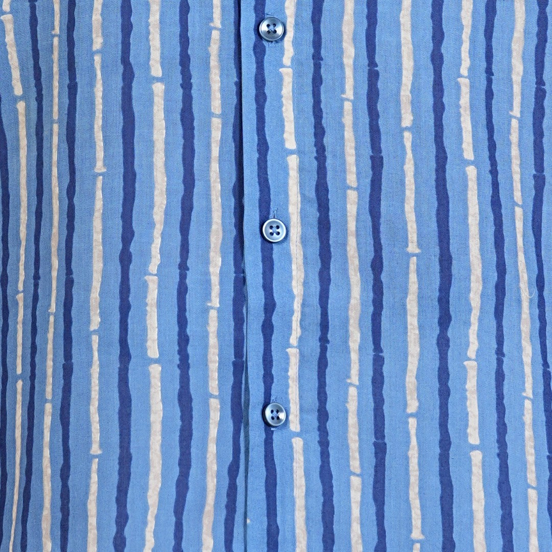 Indigo Stripe Cotton Shirt