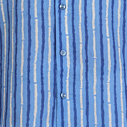 Indigo Stripe Cotton Shirt
