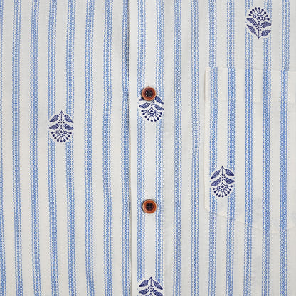 Cloud Blue with Tiny Tokens Half-Sleeves Shirt