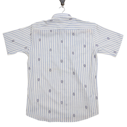 Cloud Blue with Tiny Tokens Half-Sleeves Shirt
