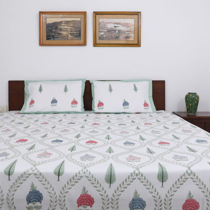 Jaal Handblock Bedsheet