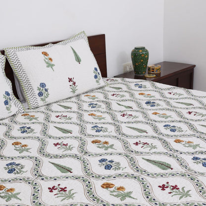 Jaal Handblock Quilted Comforter Set