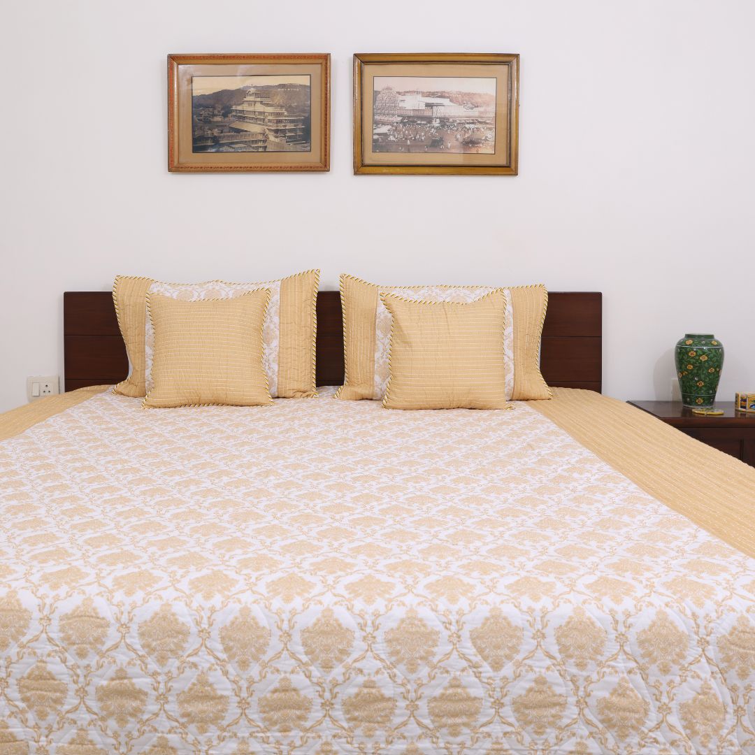 Mughal Handblock Quilted Comforter Set